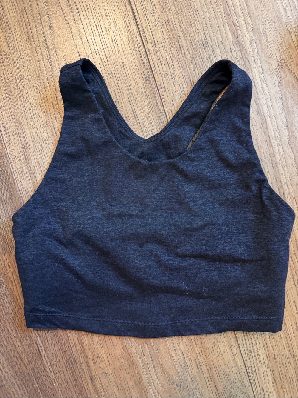 Spiritual Gangster Navy Heather Racerback Crop Bralette